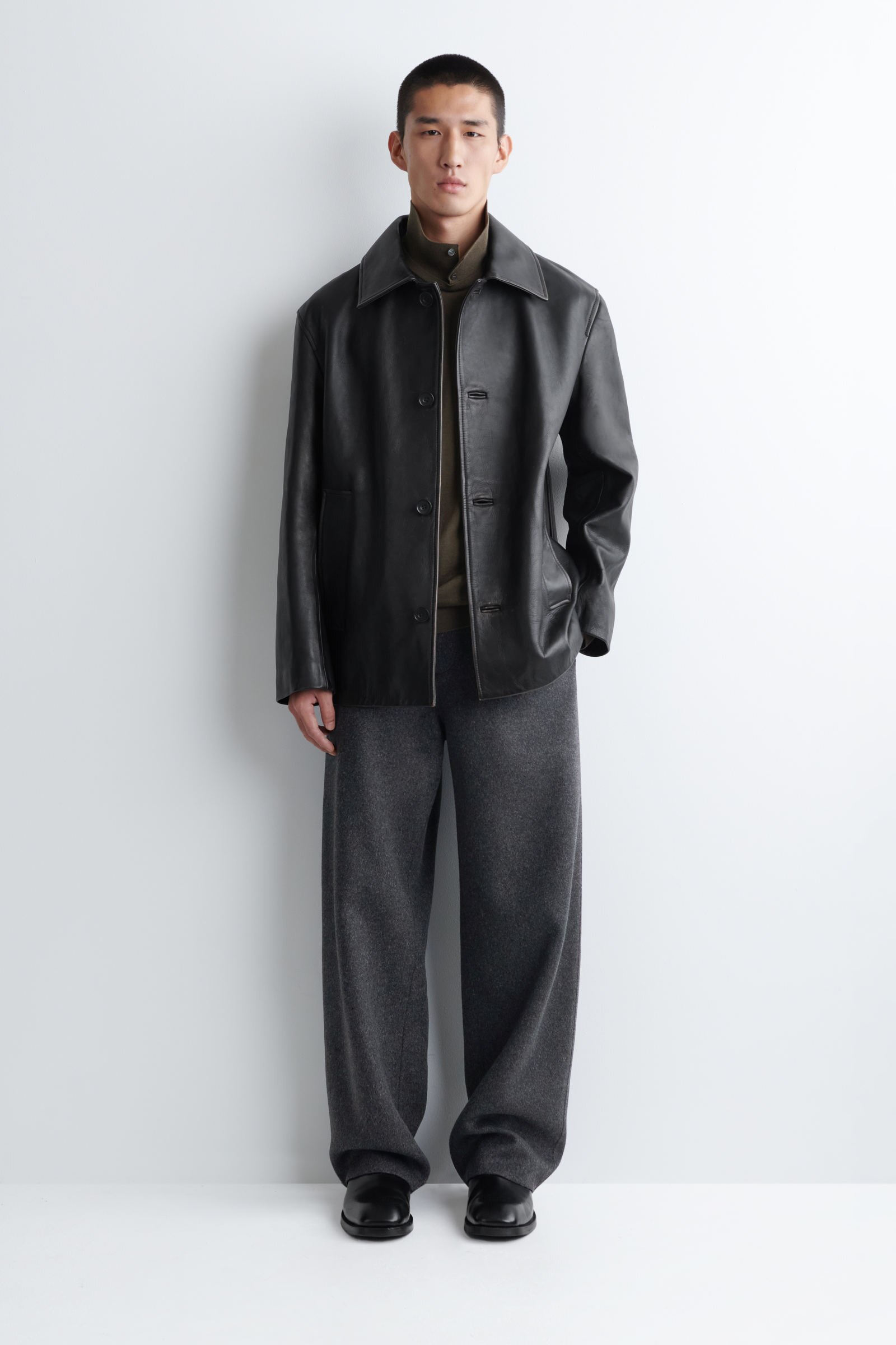 COS フード付きジャケット TECHNICAL COTTON HOODED JACKET テクニカルコットン フード付き